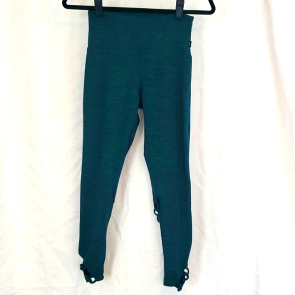 MARIKA Legging Wrap-Around Braid - Heathered Teal - Size Small NWOT